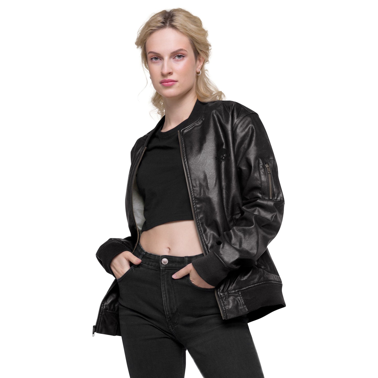 Chaqueta bomber piel vegana